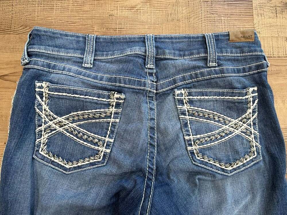 Ariat Women's Mid Rise Entwined Trouser Jeans 32L Western Rodeo - Picture 6 of 9